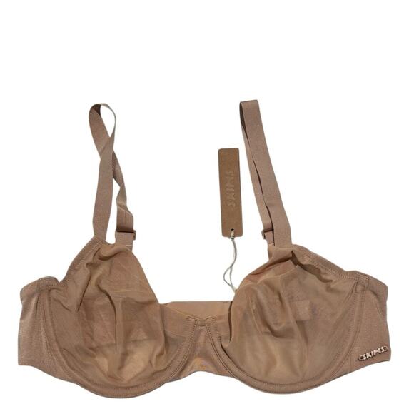 SKIMS No show molded unlined Demi clay Tan Underwire Bra NEW Size 34C - Picture 4 of 9